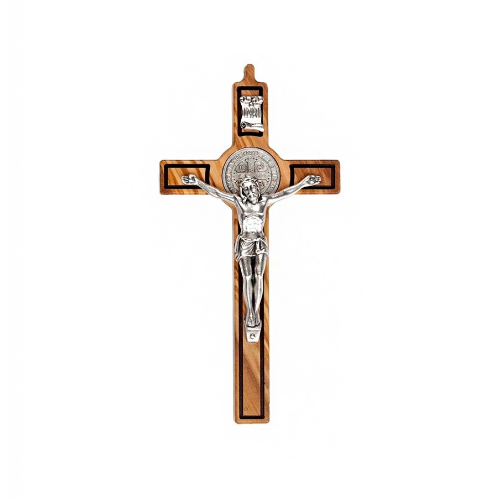 Cruz de São Bento em Madeira 25cm